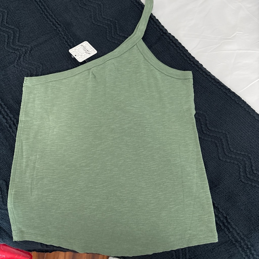Green One-Shoulder Women's Top